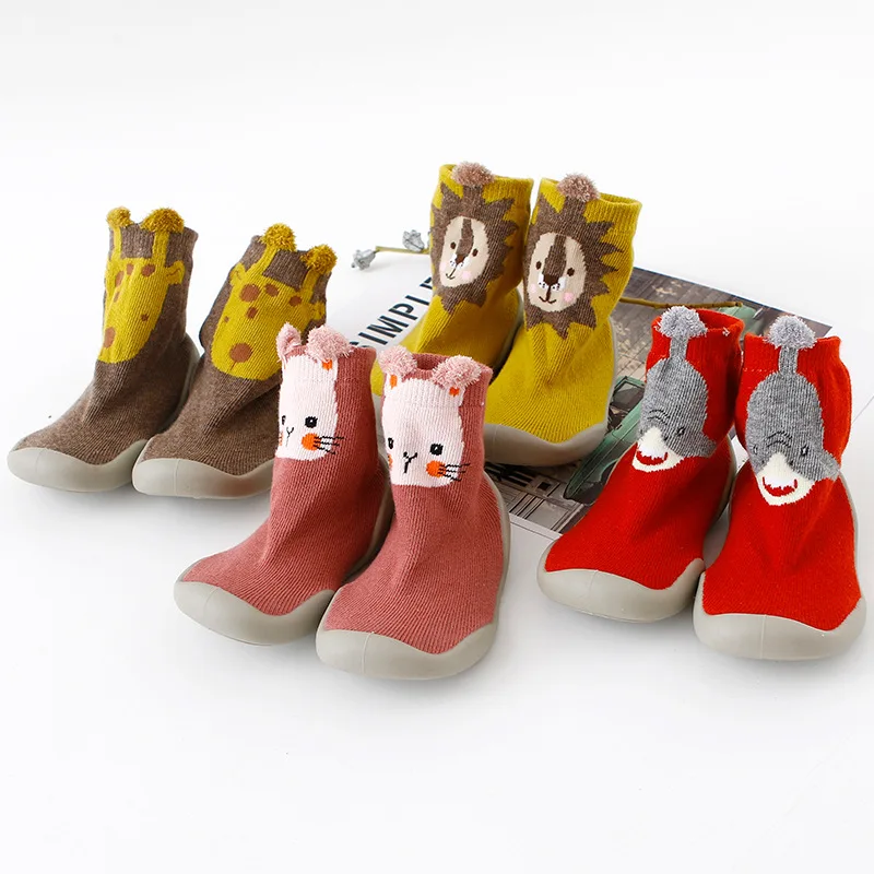 Baby Boy Girl Shoes Autumn Spring Infant Nonslip Sock Soft Rubber Sole First Walker Toddler Sneakers Anti-slip Floor Socks