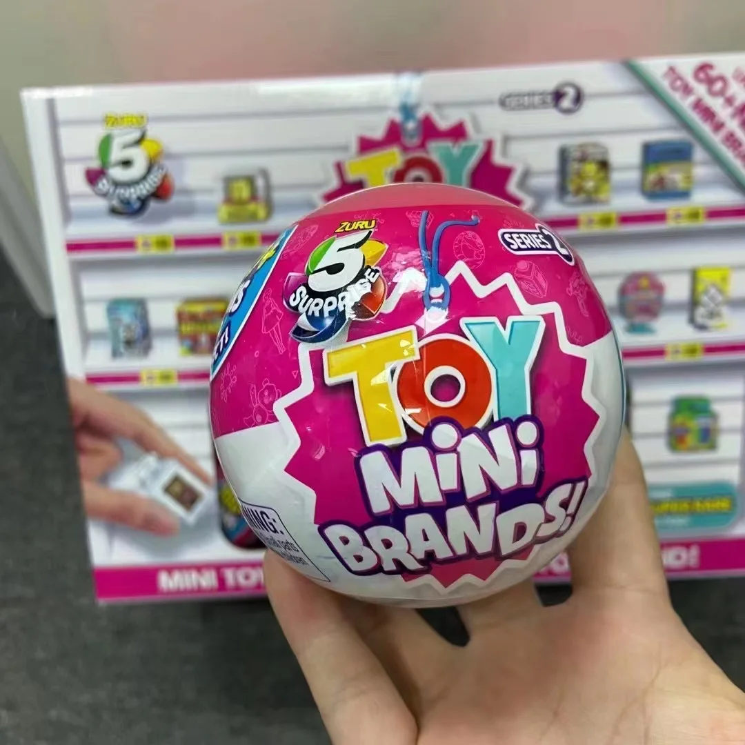 5 Surprise ball Mini Brands toy  Gold red blue Mystery Capsule Real Miniature Brands Collectible Toy PVC Surprise Egg Gifts 4