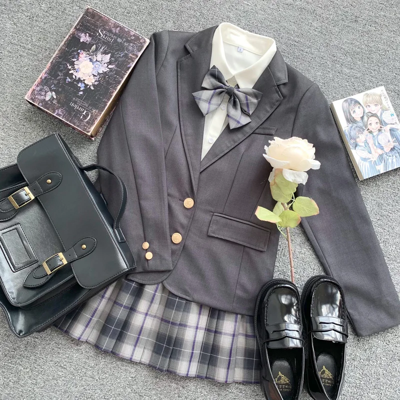 High School Preppy Pink Uniform Top Women Long Sleeve Jk Suit Coat Japanese Girl Student Blazer for Seifuku Cosplay Clothes
