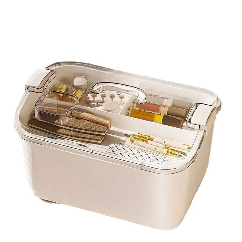 Nail art tool storage box Large capacity dust-proof jewelry sorting box Eyebrow pencil lipstick storage box 5