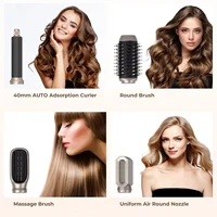 6 in 1 High-speed hot air brush Multi-function hair styler Quick drying hair with automatic curling iron Negative ion hair dryer 2