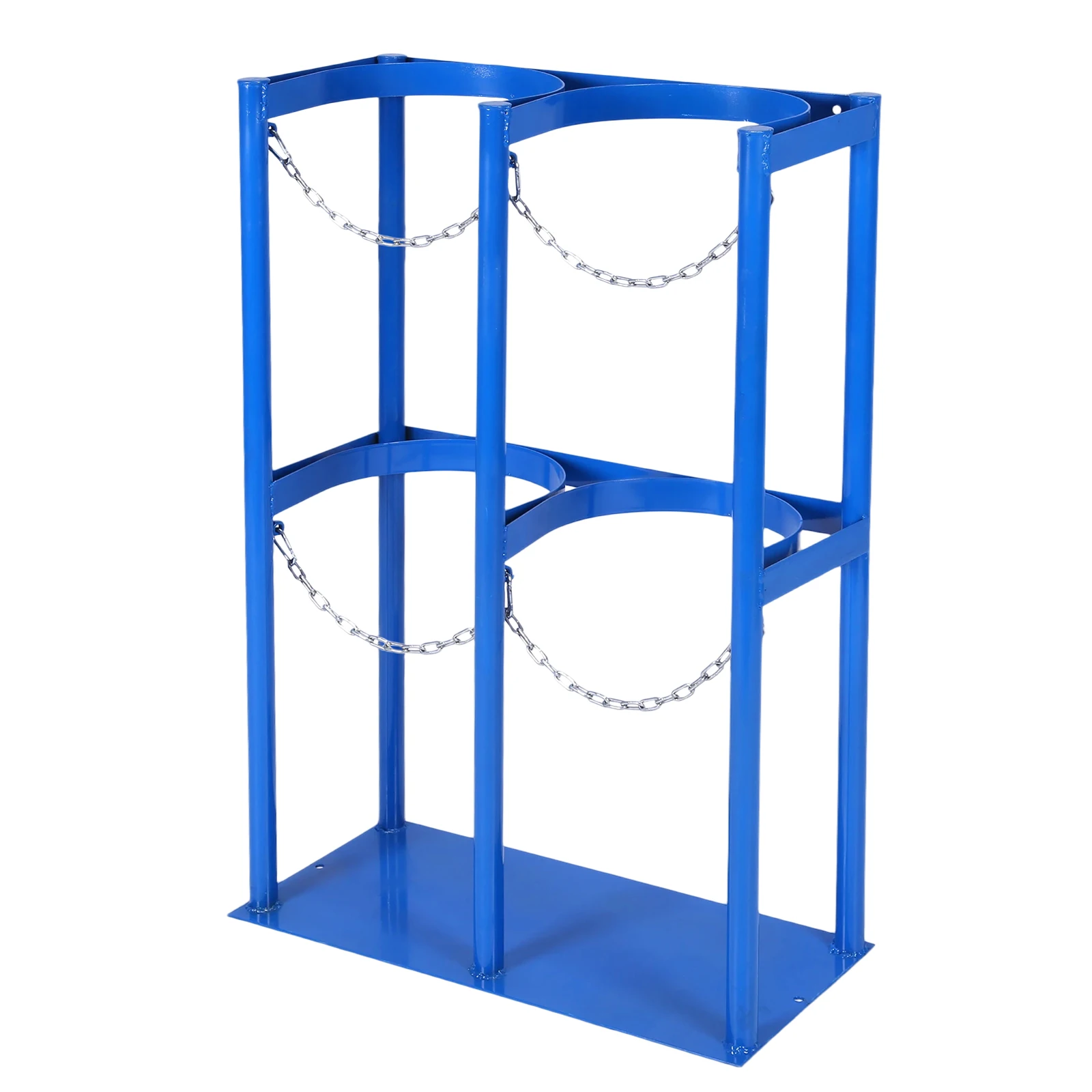 40L Gas Cylinder Organizer Shelf with Protective Chain Metal Gas Cylinder Fixing Bracket for School Laboratory Hospital