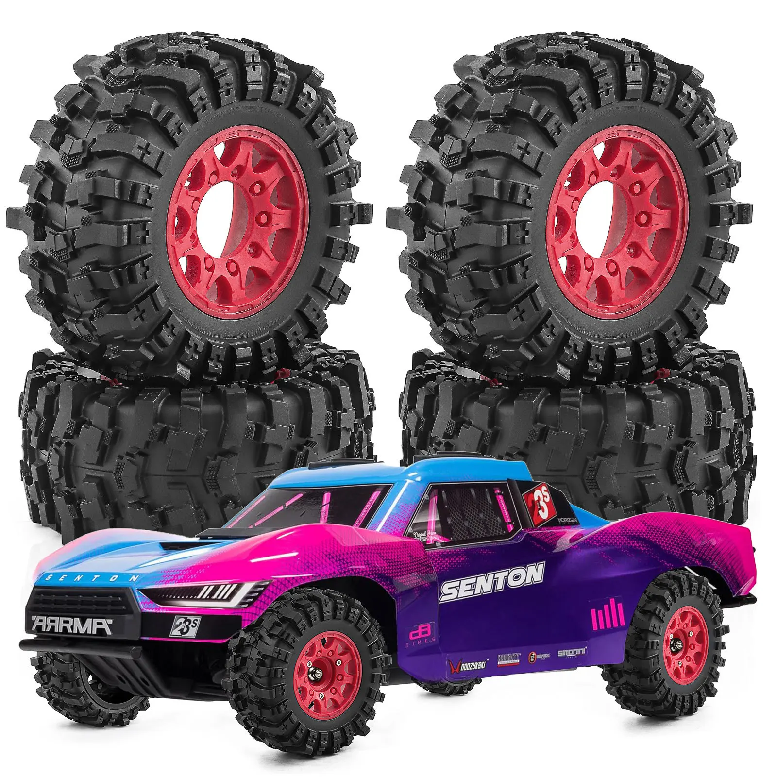 Détail des boulons hexagonaux 12/14/17mm pour fixer les roues RC 18mm sur un crawler 1/10