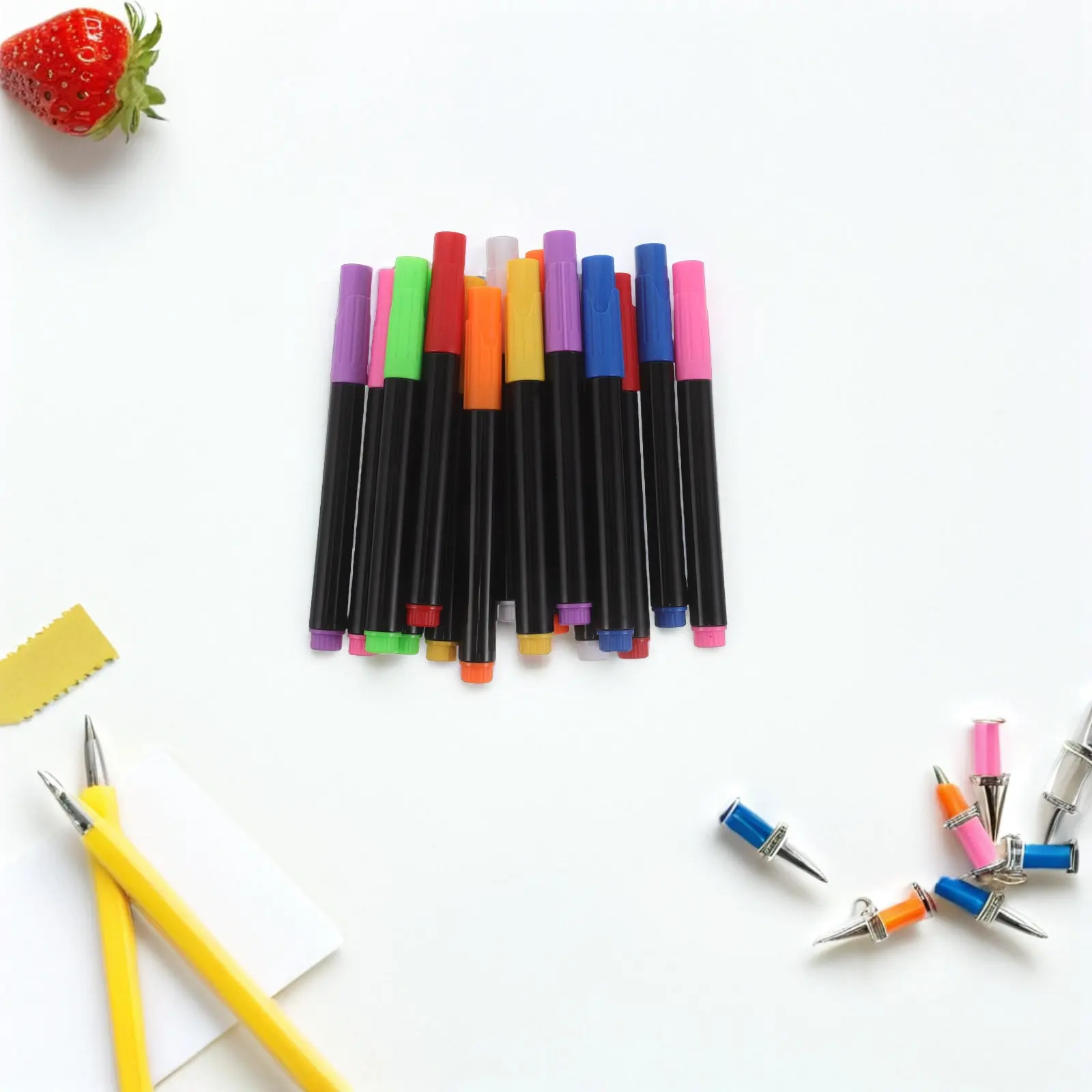 16Pcs 수용성 화이트 보드 마커 네온 액체 분필 펜 부드러운 쓰기 건식 지우기 사무실 용 지울 수있는 유리 보드 마커