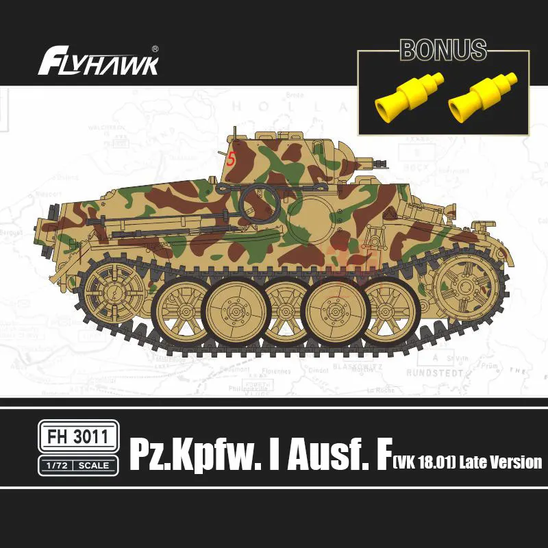 

Модель телефона Flyhawk FH3011 Pz Kpfw I Ausff (VK 18,01), позже версии 1/72