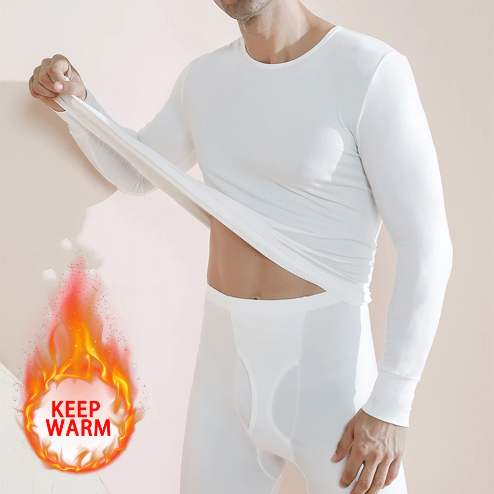 Thermal Underwear Set for Men Cold Weather Base Layer Top Bottom S-2XL