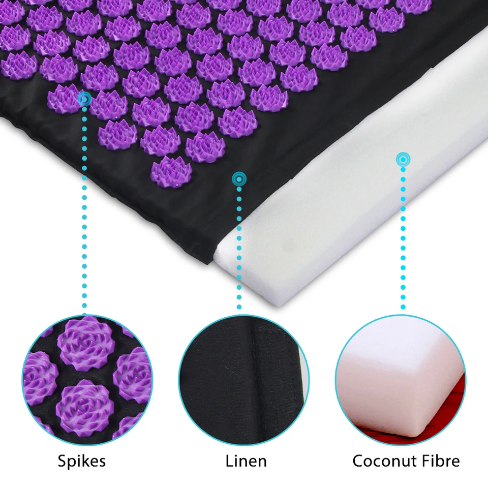 Acupressure Yoga Mat Kuznetsov's Applicator Cushion Sensi Massage Body Needles With Spikes Pillow Foot Massager Fitness_voghion.com