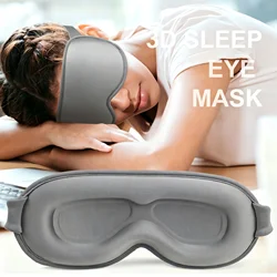 Luxurious Memory Foam 3D Blackout Sleep Mask - Ultimate Comfort & No Light Leak Design (Gray)