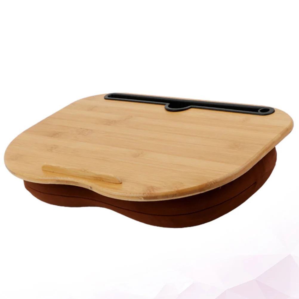 

Lap Desk With Pillow Cushion And Slot Portable Laptop Table Wooden Notebook Desk Tray Platform Holder For Home Bed Storage Rack