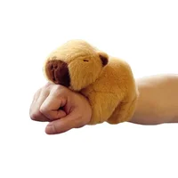 Capybara Plush Papa Circle Simulation Animals Raccoon Fox Husky Cat Monkey Wrapped Around Arm Doll Birthday Kid Gift Toy 1