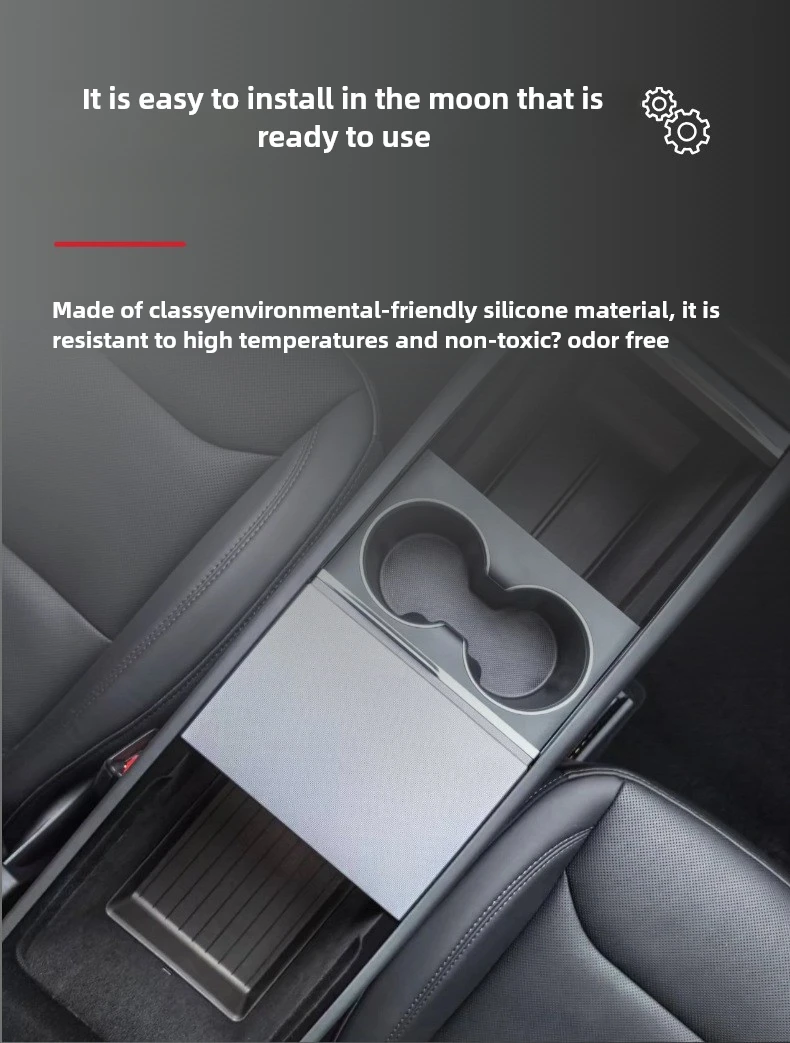 For Tesla Model Y Juniper 2025 Center Console Storage Organizer Box Tray Model 3 Highland 2024 Armrest Box Hidden Accessories