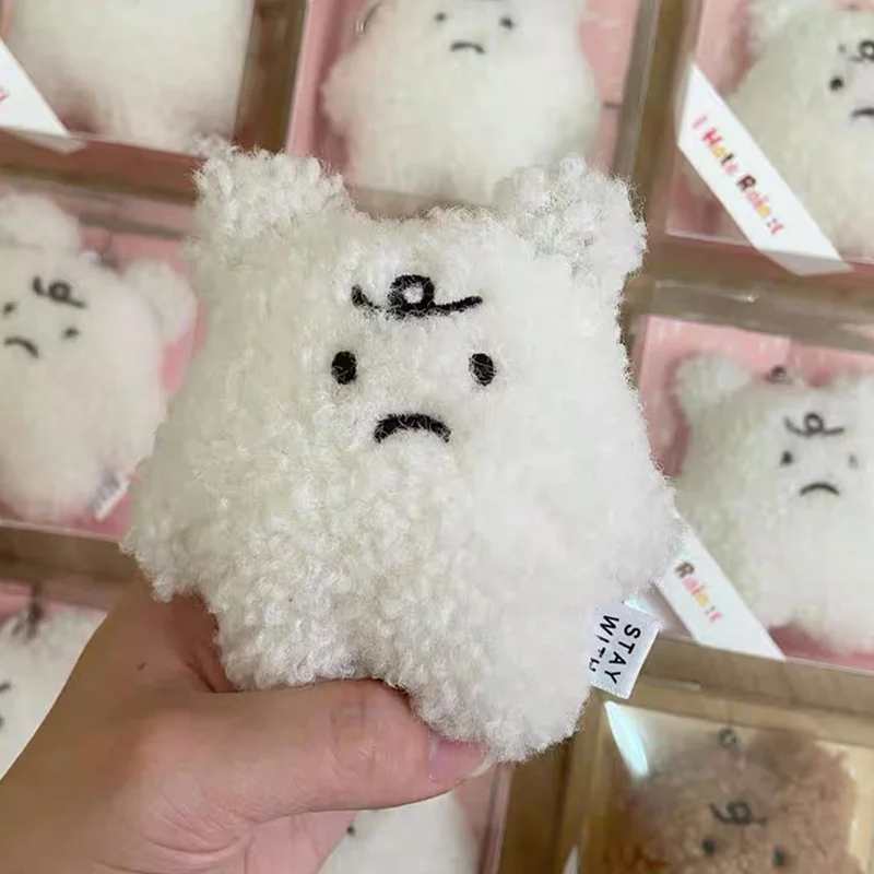 

INS Cartoon Plush Cute Ugly Hate Rain Soft Keychain Pompom Trinket Toy Girl Bag Car Key Ring Mobile Phone Pendant Jewelry