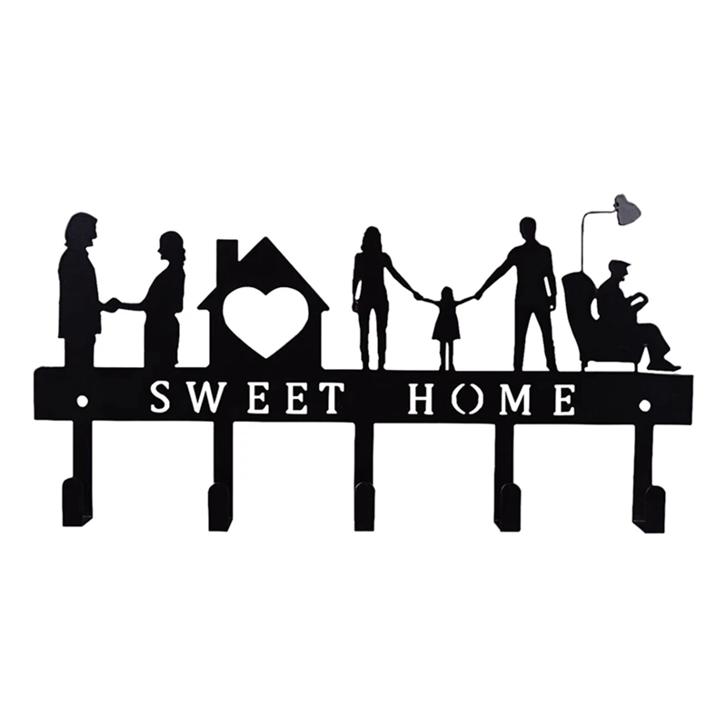 

1 шт., настенная металлическая вешалка для одежды и ключей