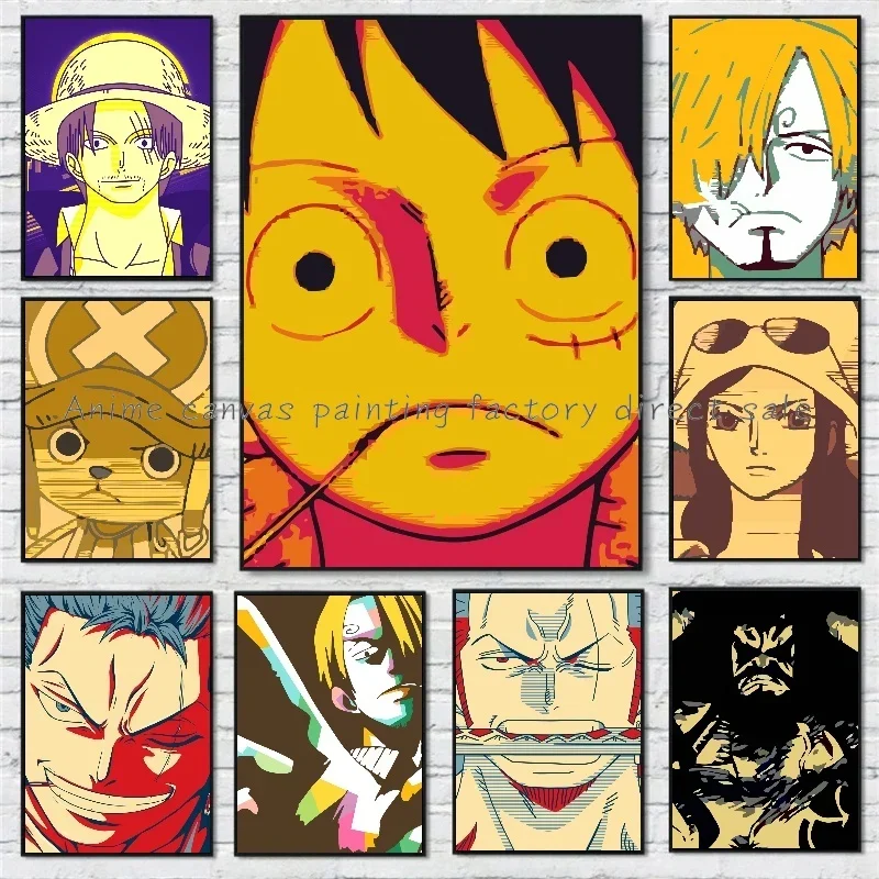 

Classic Anime One Piece Room Bar Cafe Decoration Printing High Definition Art Canvas Painting Home Decoration Wall Painting