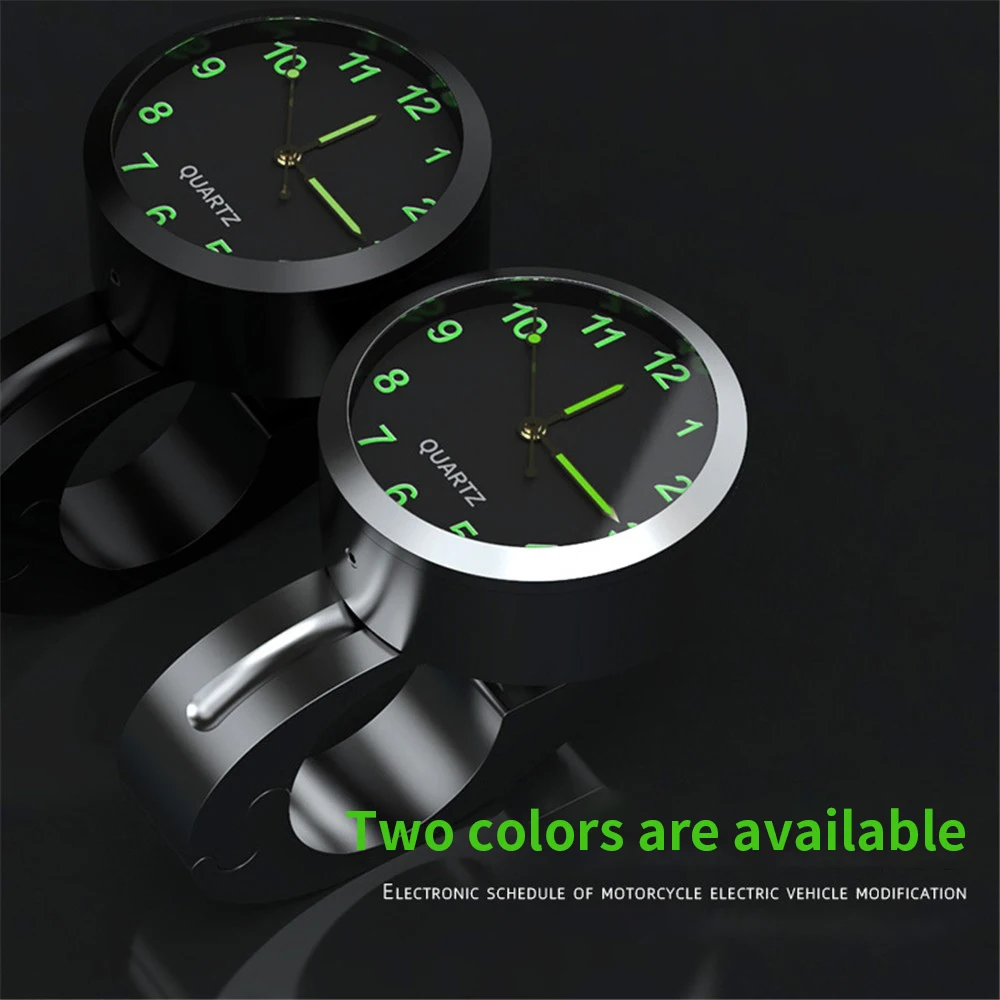 Motorcycle Handlebar Clock Durable Stainless Steel Refit Night Vision Waterproof Shockproof Buckle Watch For Motobike Bicycle motorcycle handlebar clock