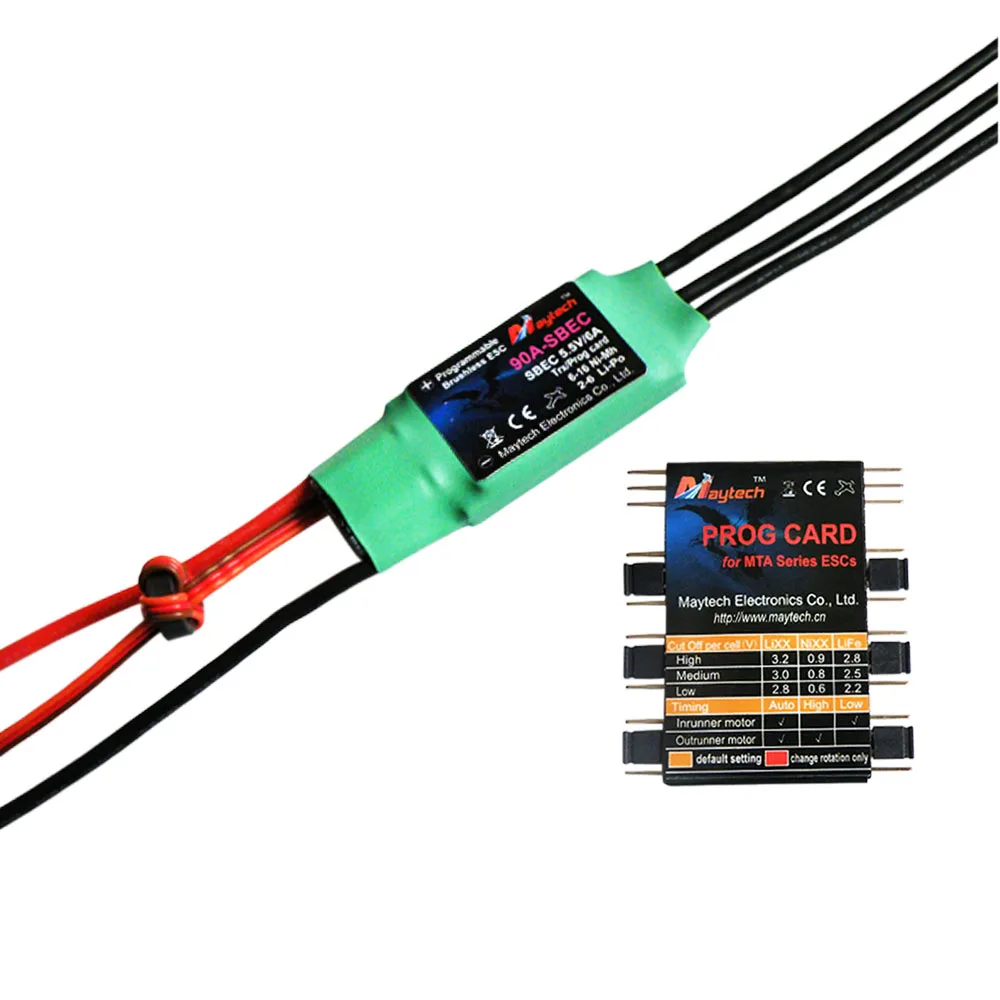 

Maytech 90A бесщеточный ESC с FP-картой для самолета вертолета дрона модели полета