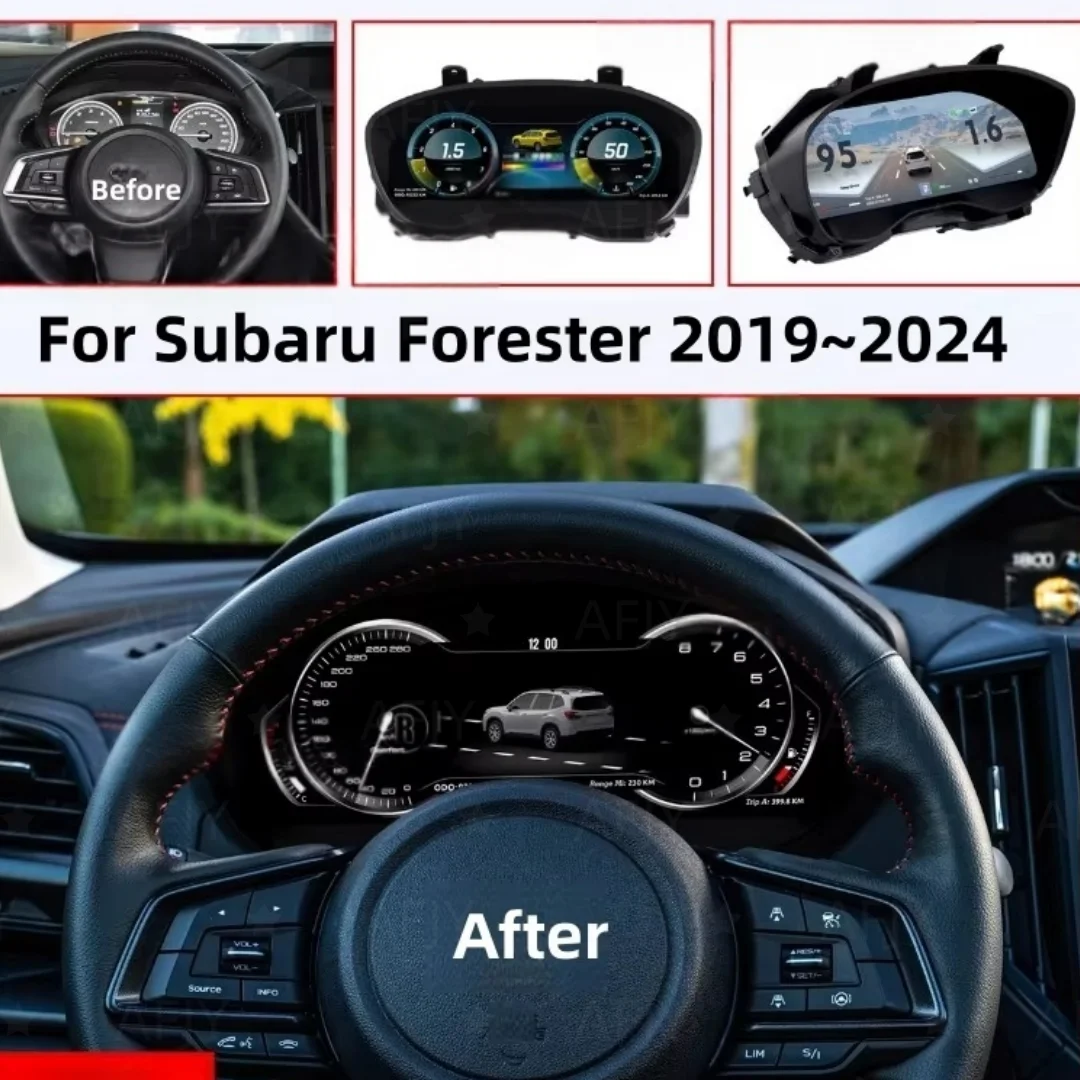 Pantalla Digital de Rendimiento para Subaru Forester 2019~2024, Conexión Directa, Panel de Instrumentos Digital Denali 2