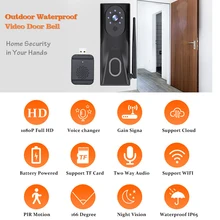 

1080P Tuya Smart WiFi Doorbell 2MP Camera Outdoor Wireless Video Intercom Smart Life Home Security Door Bell Chime Two Way Audio
