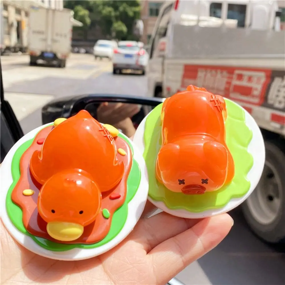 PVC Uv Color Change Ornament Pig Handicraft Roast Duck Decoration Statue Funny Doll Color Changing Duck Figurine