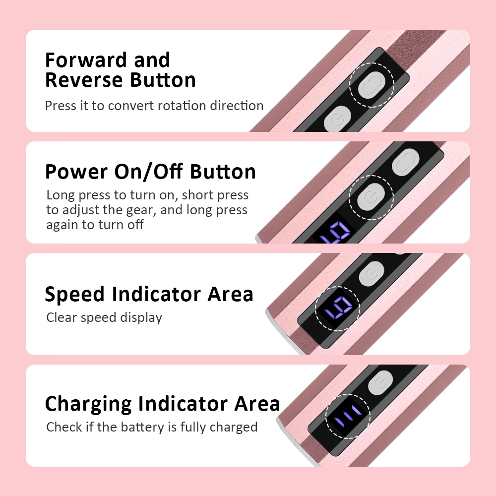 Electric Pedicure Machine Foot Grinder Pedicure Tools Foot File Callus Remover Skin Care for Heels Dead Skin Remover 2