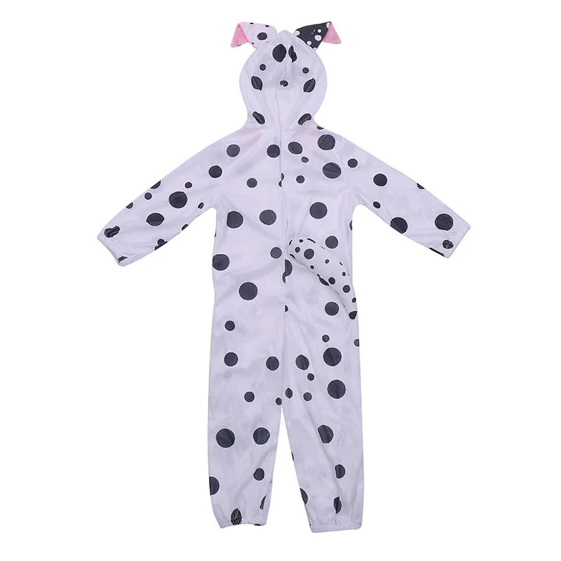 New Design Animal Role Play Dog Cosplay Dalmatians Jumpsuit Costume Outfit for KidHalloween