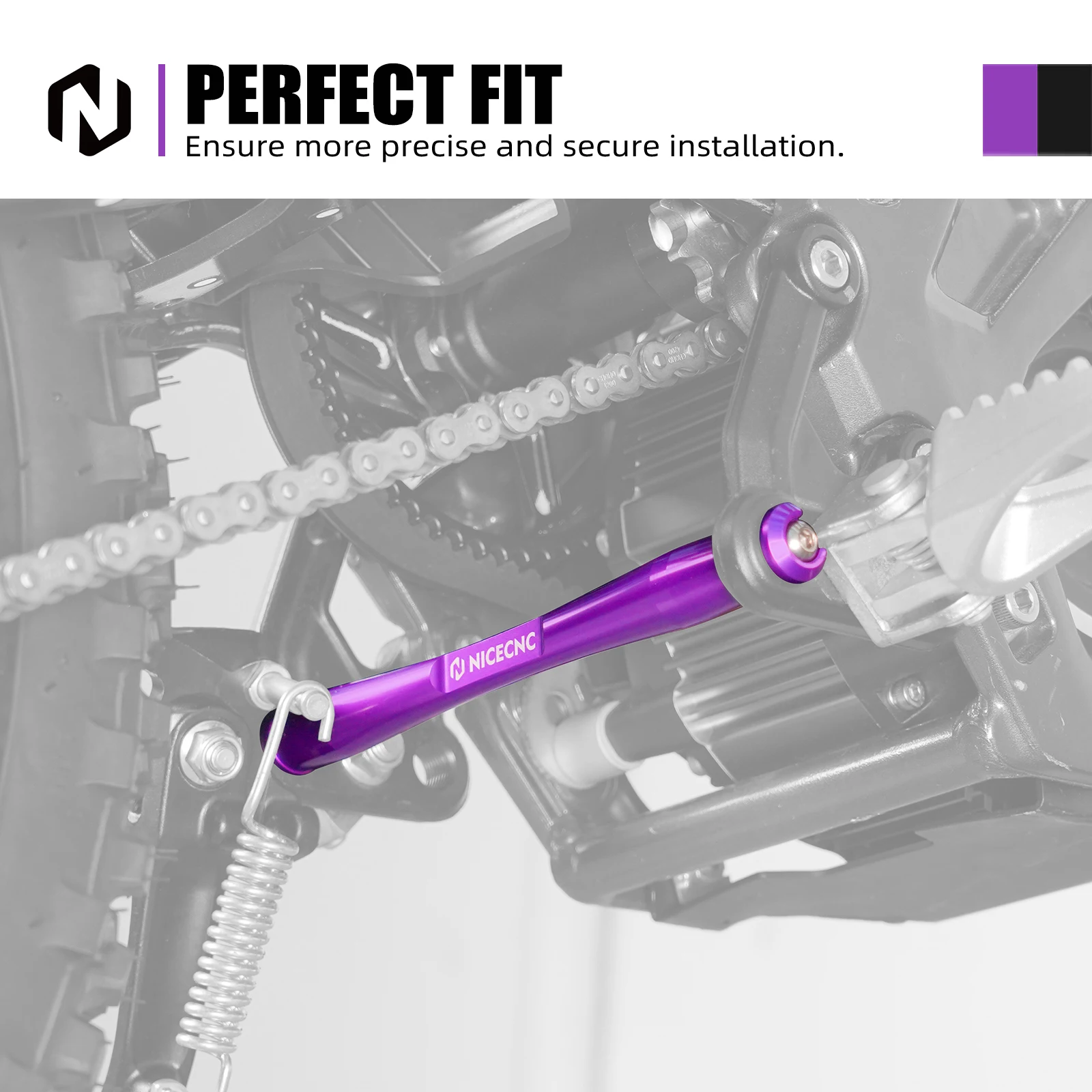 NICECNC Für Surron Light Bee X S Surron Ebike Fußrasten Peg Halterung Paket Fußstütze Pedal Unterstützung Klammer Fuß Side Kick Stand Kit – Detail 29