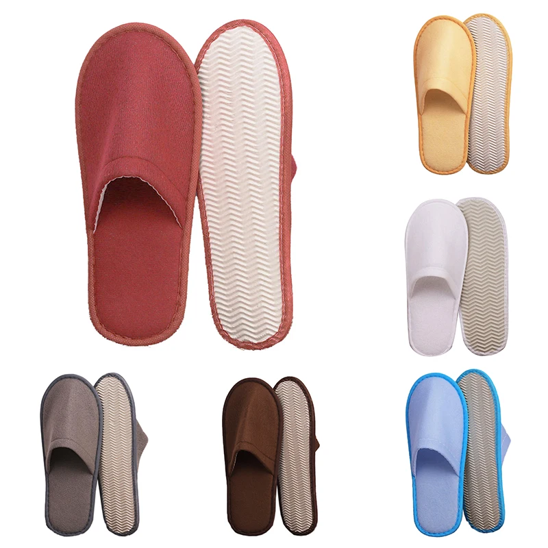 

Women Indoor Slipper portable Spa Hotel Slipper Spring Summer Shoes Couple House Flat Floor Soft Silent Slides for Bedroom