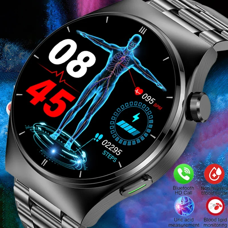 

New Laser Treatment Three High Smart Watch Men ECG PPG Heart Rate Blood Sugar Health Tracker Smart Watch for Huawei Xiaomi Gift