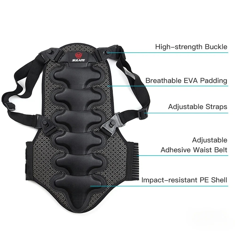 Ski Back Protector Detachable Cushion EVA Protection Pad For Motorcycling Biking Skiing Snowboarding