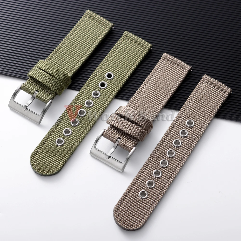 Durable Canvas Woven Nylon Quick Release Watch Strap