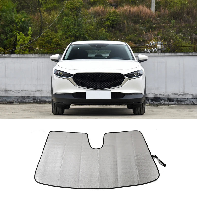 

For Mazda CX-30 2020-2022 Foldable Car Windshield Sun Shade Front Window Curtain Summer UV Refletive Sun Protection Cover