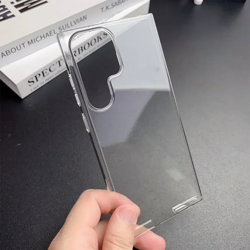 Ultra-Slim Transparent Shockproof Phone Case - Clear Hard Plastic Back Cover