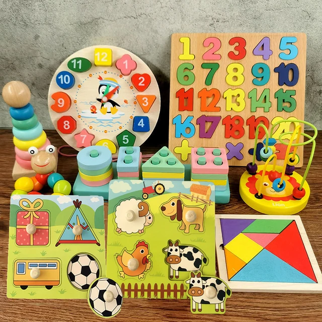 Jouet éducatif pour bébé de 0, 12, 13 ou 24 mois, jeu de Puzzle pour garçon  et fille de 1 an