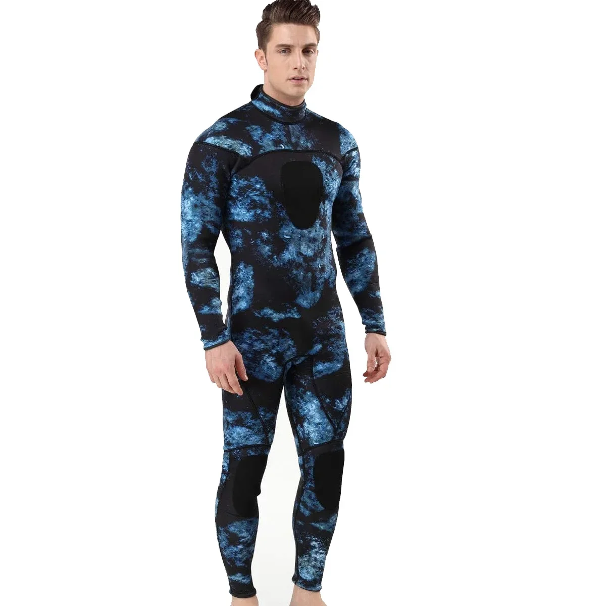 Mens Spearfishing Wetsuit 3mm Camouflage Neoprene One-piece Diving Suit for Scuba FreeDiving Jumpsuit Cold Water Swimsuit