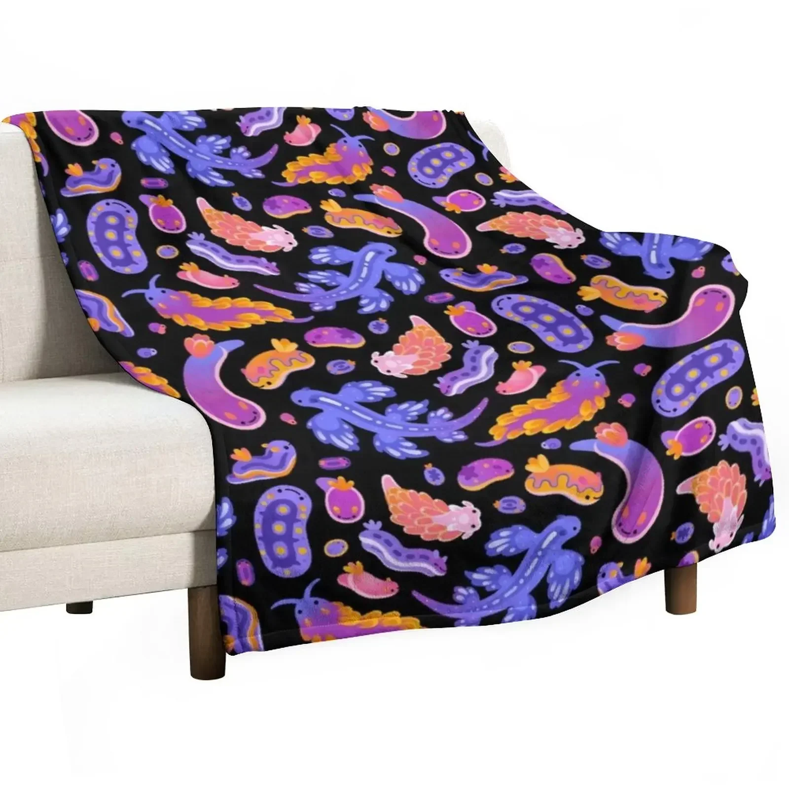 

Sea slug Throw Blanket Soft fluffy wednesday Camping Blankets