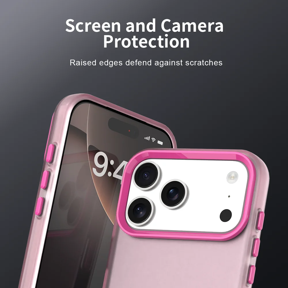 Sleek Solid Color Shock-Resistant Protective Phone Case