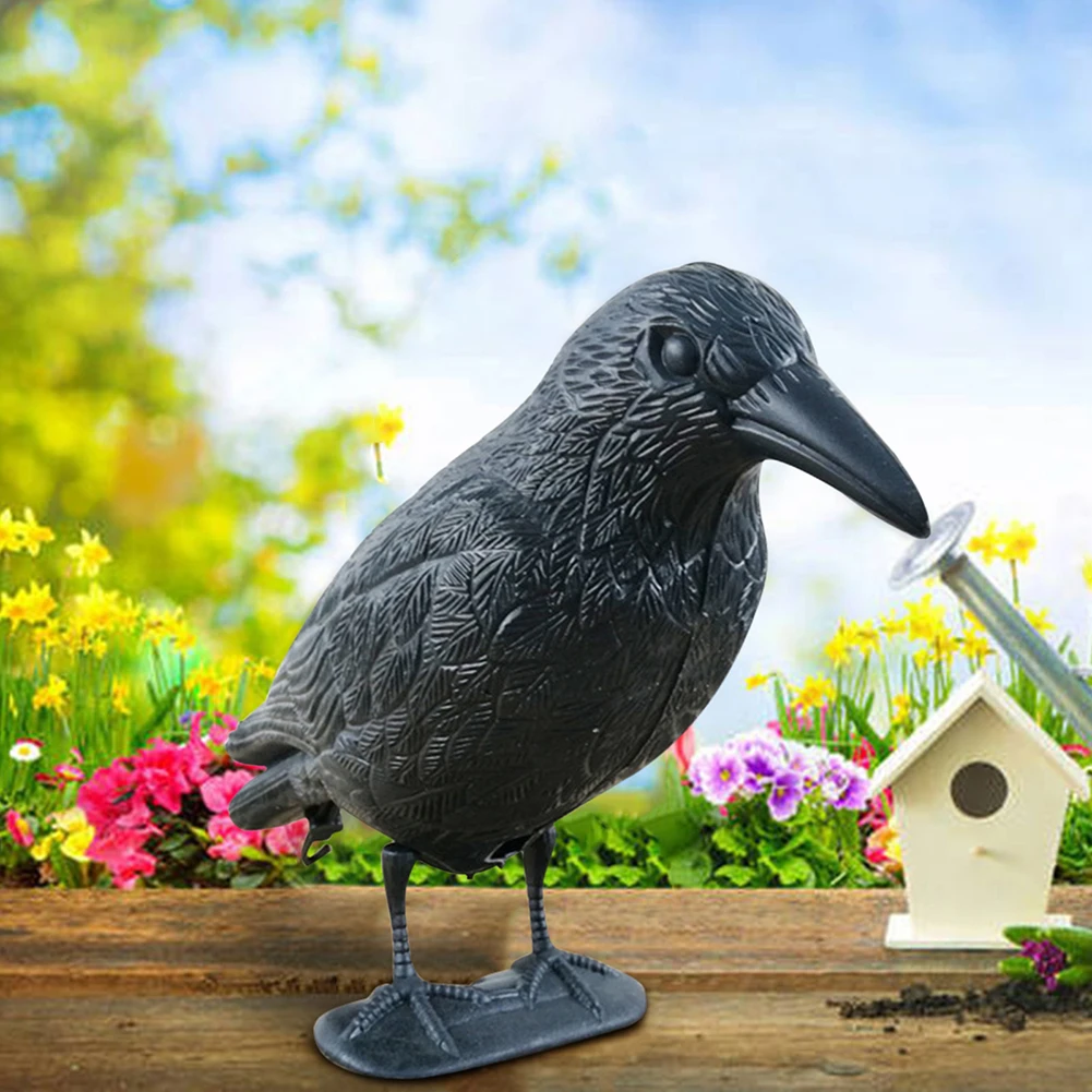 Simulation Plastic Crow Statue Hunting Bait Decoys Tool For Outdoor Garden De XX 