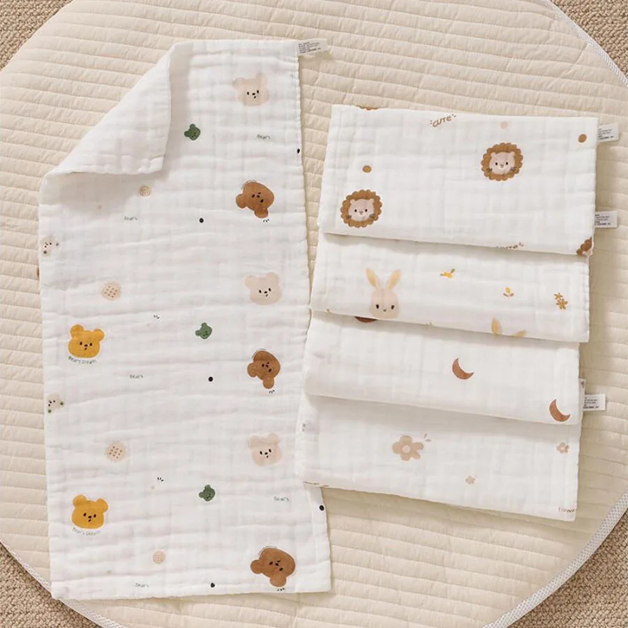 Baby Towel Cotton Towel Muslin Towel Muslin Burp Cloth Square Towel 1/5pcs Baby Towel Cotton Muslin Soft Small Square Towels Newborn Long Burp Cloth Children Face-Washing Shower Towels Baby Items