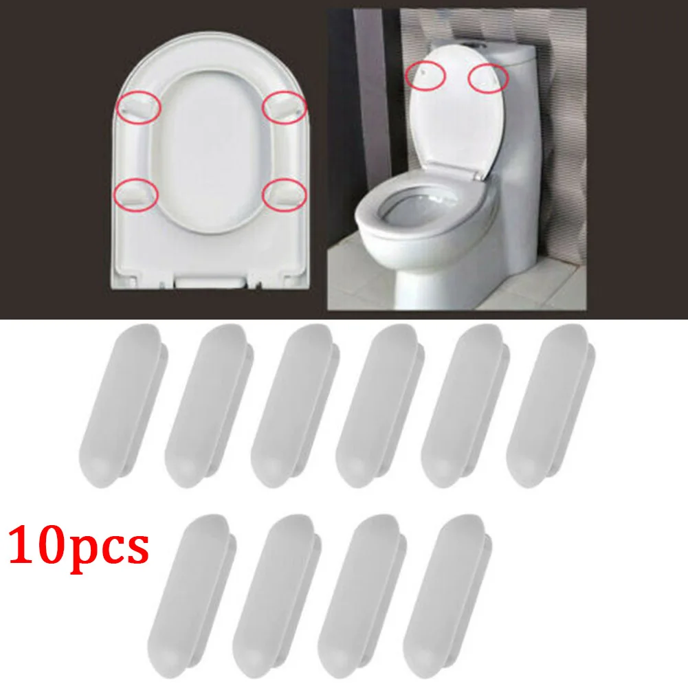 Toilet Lid Plastic Antislip Gasket Toilet Seat Shock-Proof ers Rubber Pad Cover Bumper Shock Bathroom Fixtures 10pcs