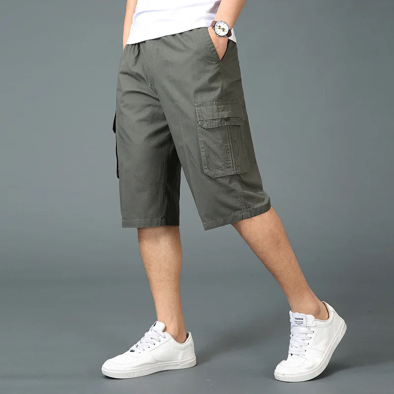 

MRMT 2023Brand New Men's Casual Pants One Generation Hair Oversized Loose Tight Waist Capris New Fashion Overalls Pants For Male