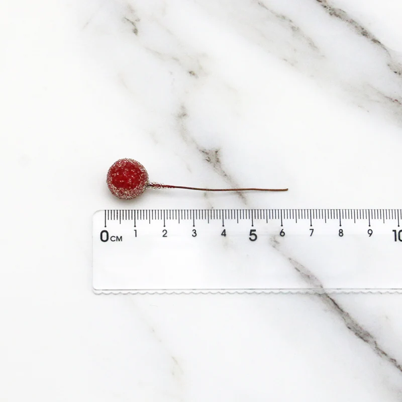 (50Pcs/pack)6cm Christmas Tree Crystal Berry Single Artificial Fruit Decoration Christmas Accessories Party DIY Christmas Gift