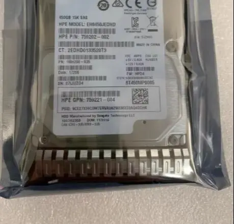 For 759210 B21 759547 001 450GB SAS 15K 2 5 12G G9 server hard drive