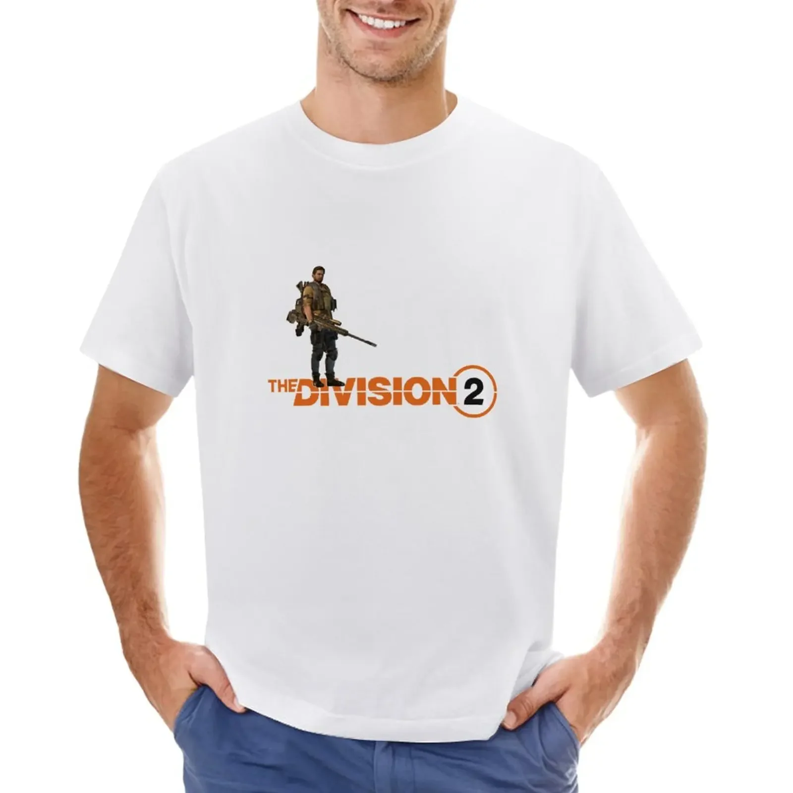 Tom Clancy'S The Division 2 T-Shirt Cute Tops Plus Size Top Coreano Fashion Sweat T-Shirt Uomo