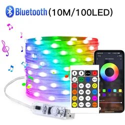 Enchanting LED Fairy Light Strip with Bluetooth and USB Connectivity (10M 100LEDs)