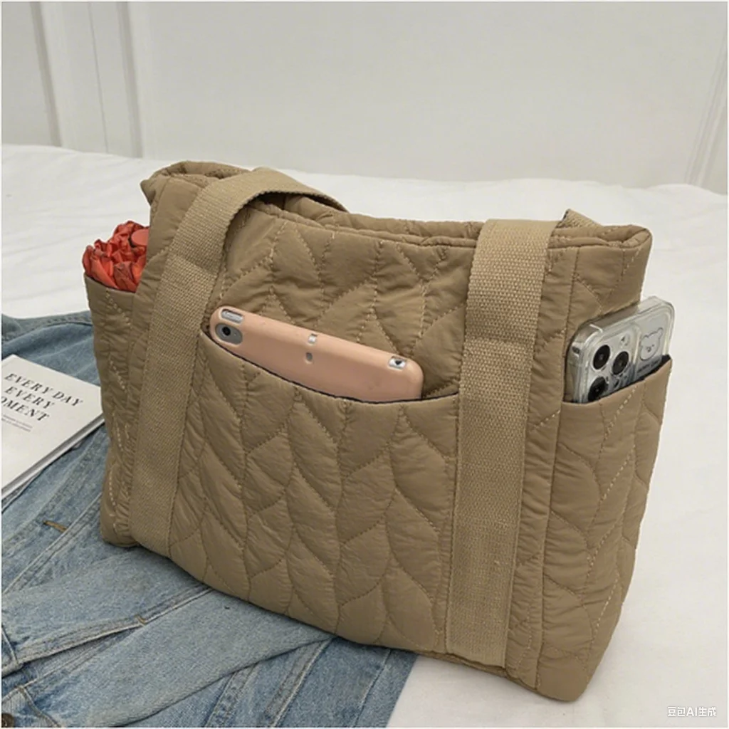 Minimalist Women's Shoulder Bags Large Capacity Multiple Pocket Tote Bag Daily Commuting Handbag For Women