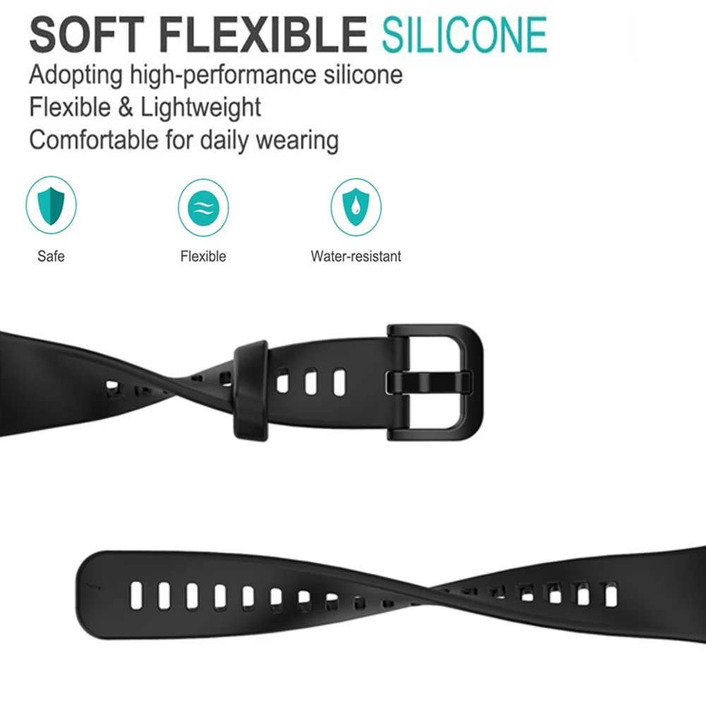 Premium Soft Silicone Strap with Screen Protector Case