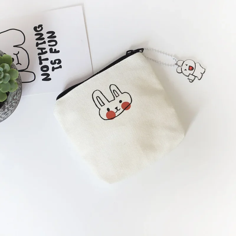 Cute Rabbit Coin Bag Purse Small Money Wallet Pouch Korean Rabbit Pendant Random Napkin Sanitary Pad Towel Organizer Storage Bag