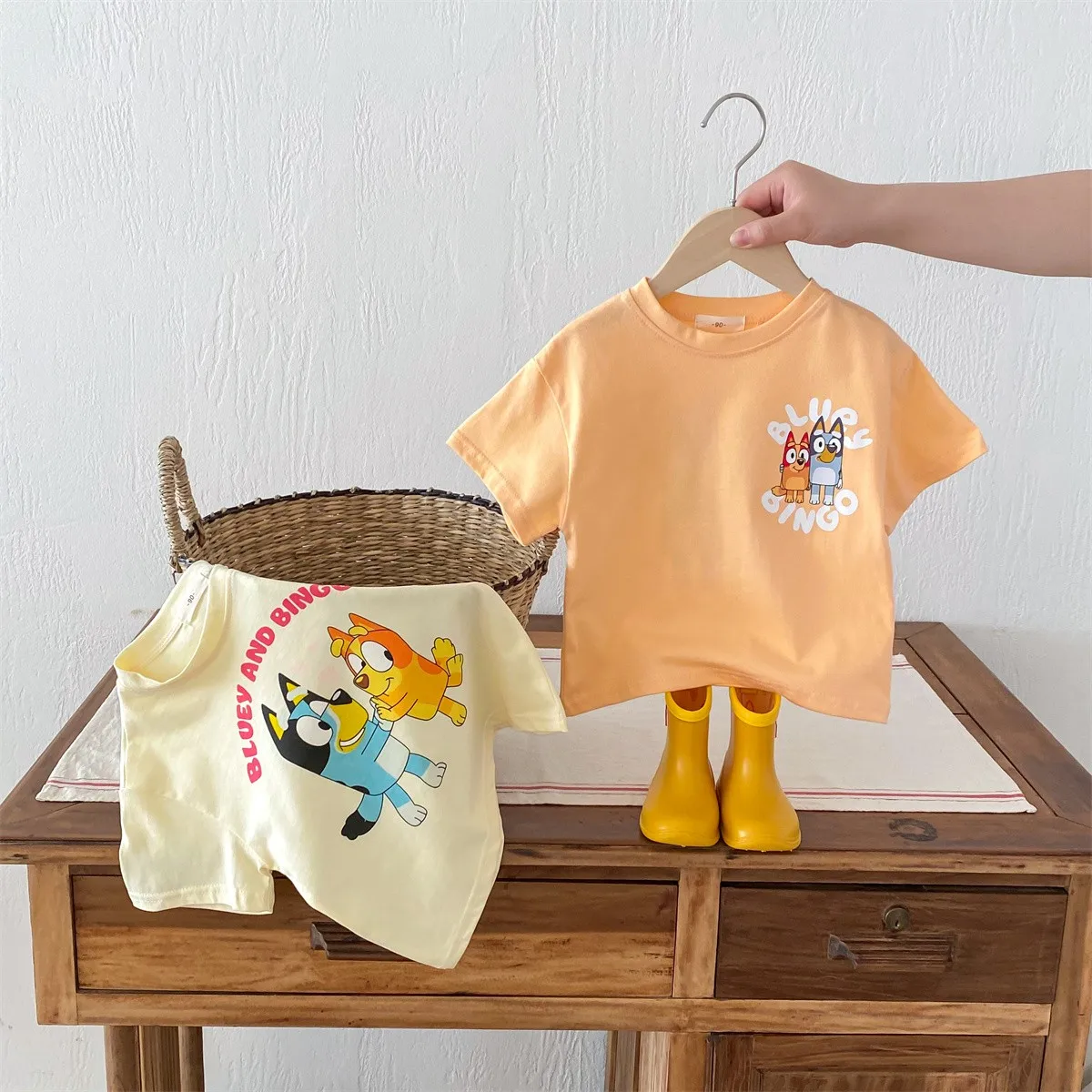 Pure Cotton Kids T-shirt Summer Short Sleeved Tops Tees Children Costume Fashion Cartoon Boys Round Collar