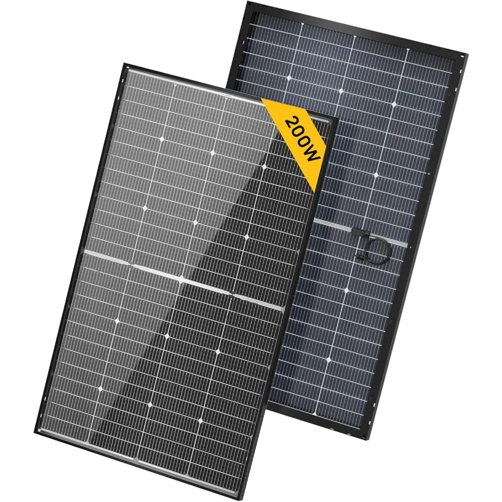 24V N-Type 16BB 200W Bifacial Solar Panel, 24V 200 Watt Solar Panel, for RV Camping Boat Marine Log Cabin Roof