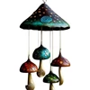 Vintage Resin Mushroom Wind Chimes Rust Resistant, Unique Texture, Ethereal Sound Yard Decor, Hanging Pendants L9BE 5